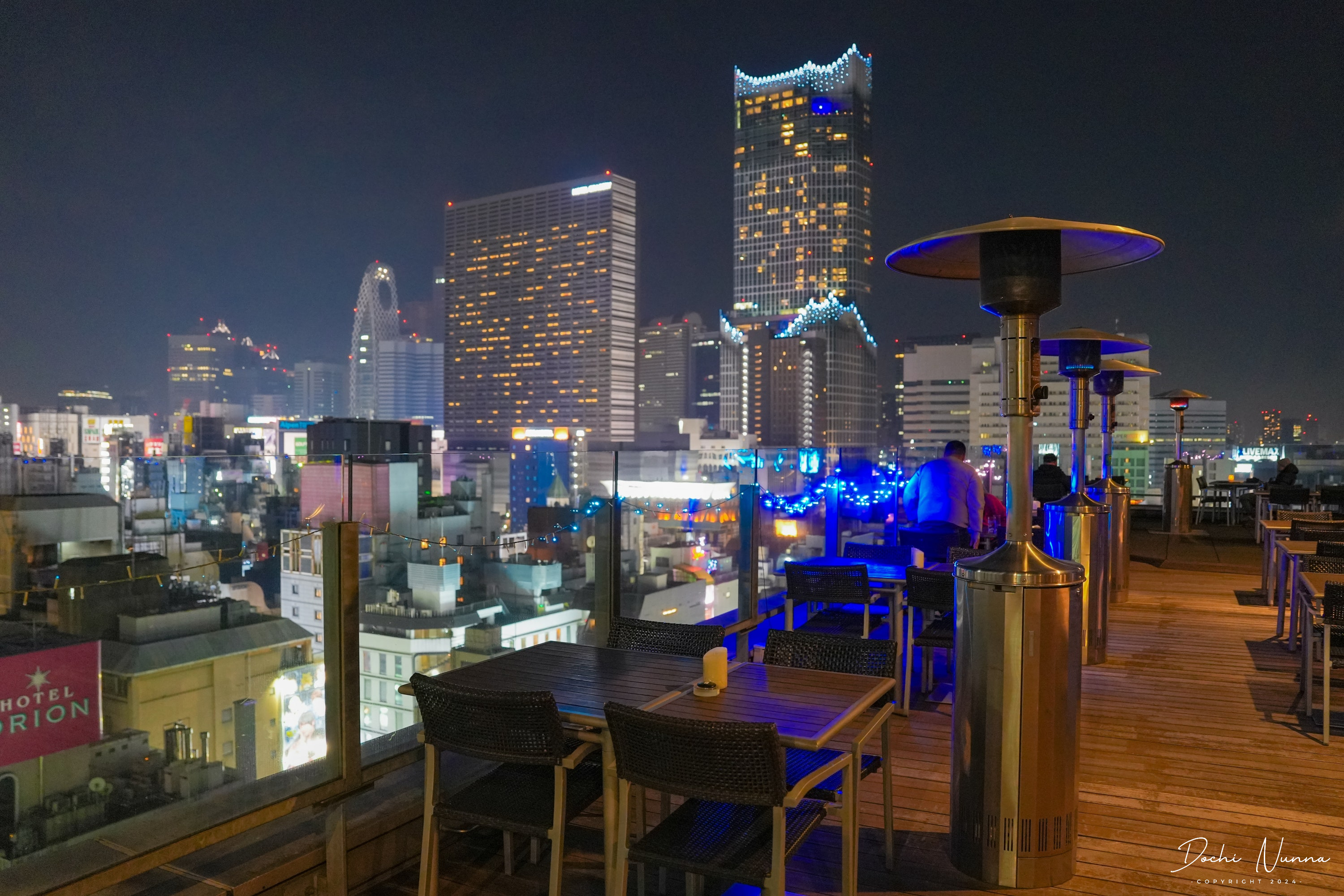 The rooftop bar at the Shinjuku Granbell Hotel