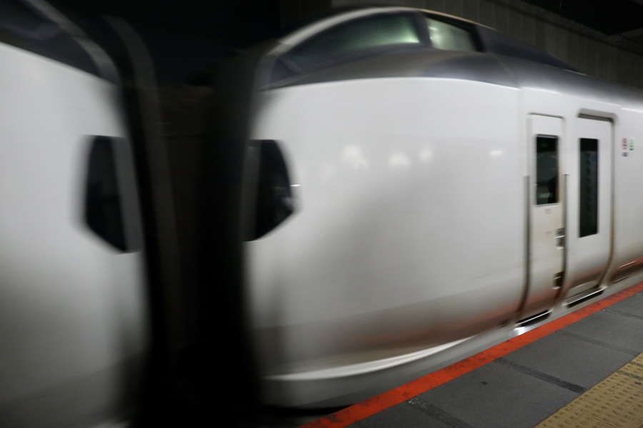 Narita Express train waiting at the platform