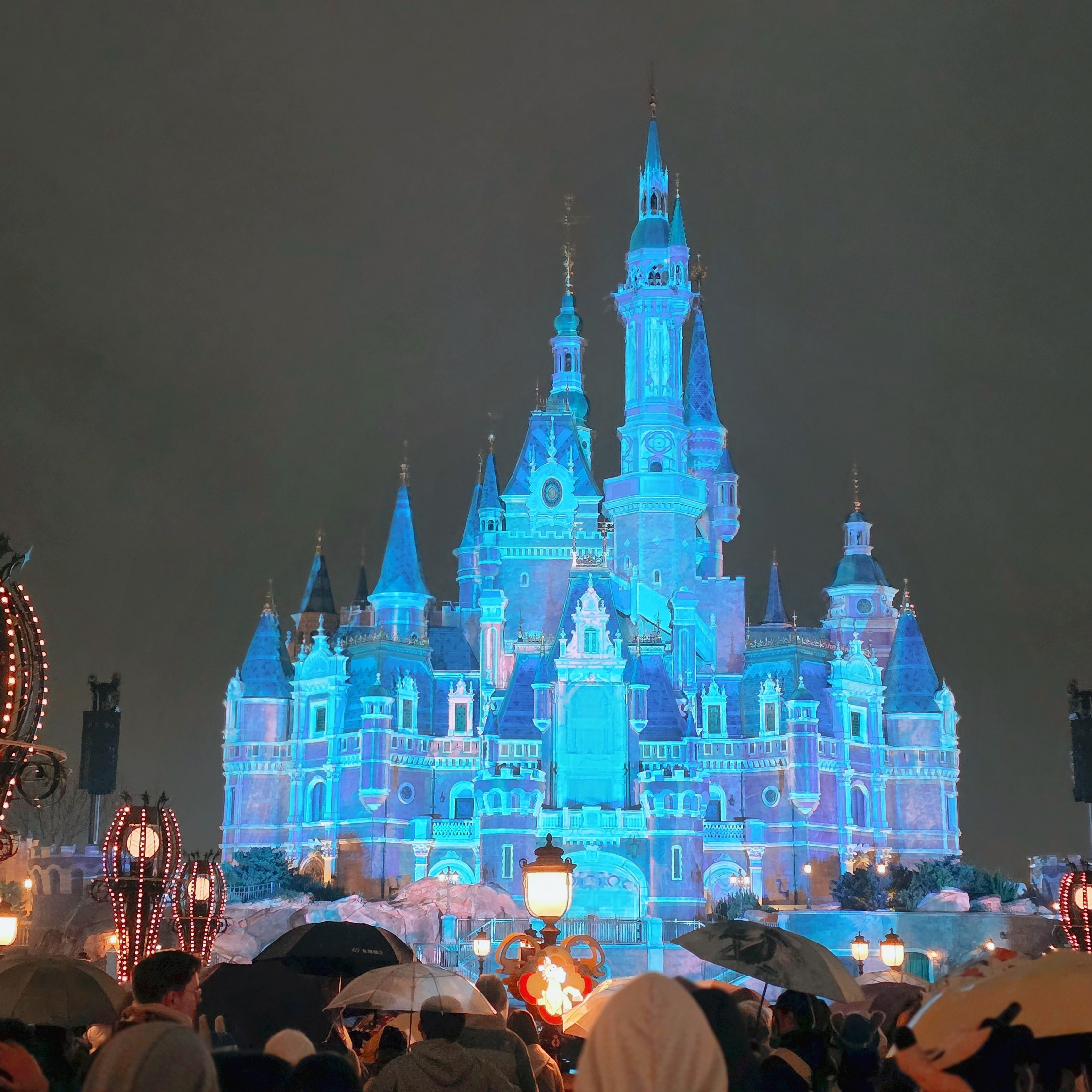 上海ディズニーランドの美しい景色