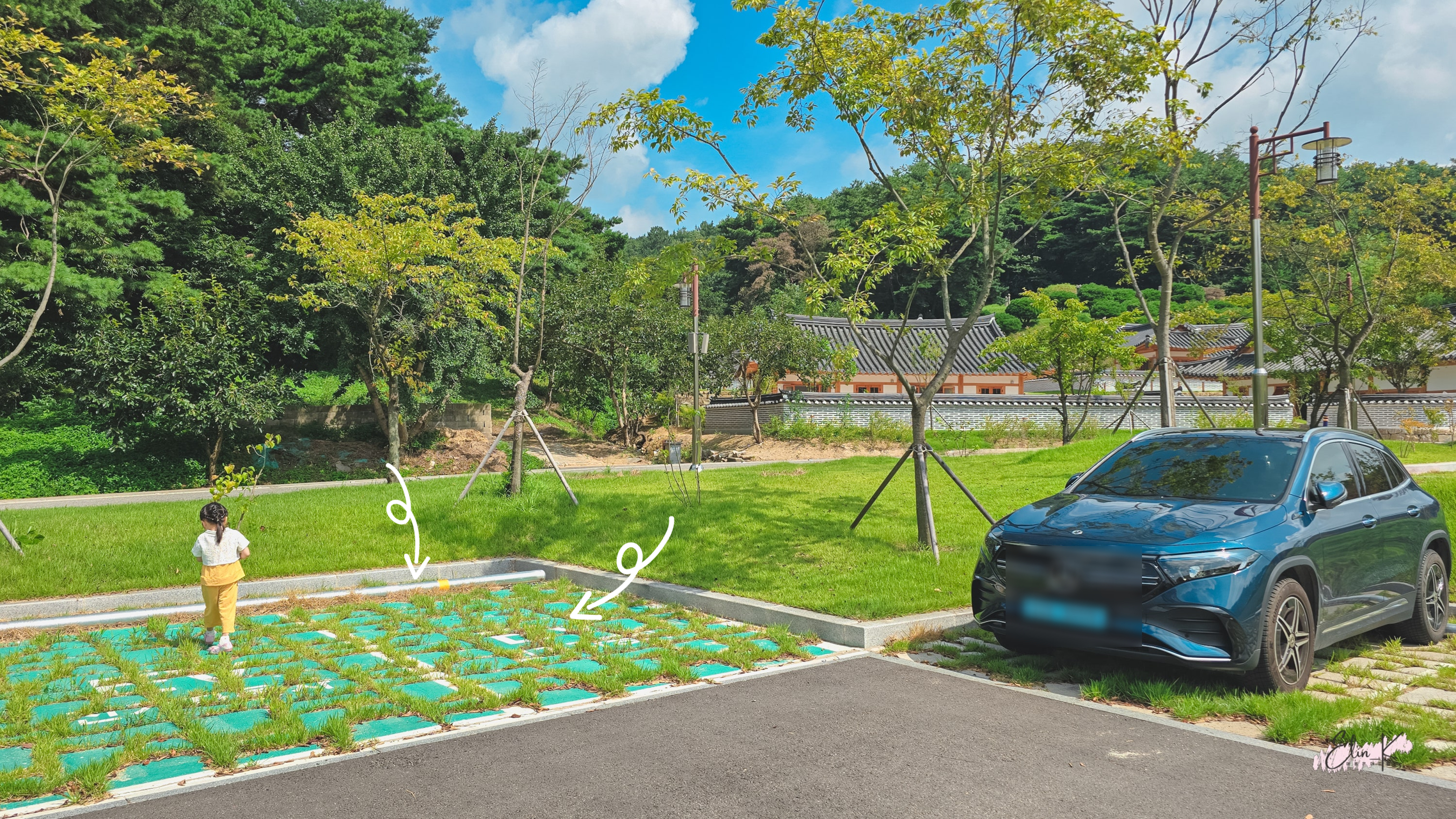 Expanded parking lot and EV charging station construction