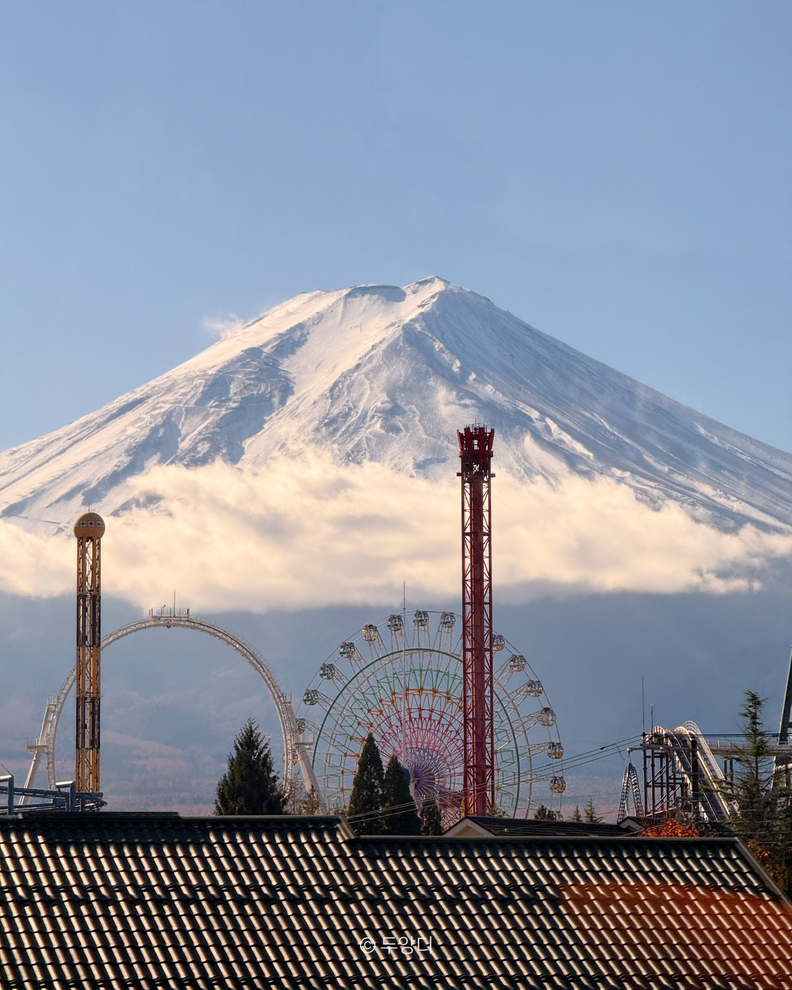 First view of Mount Fuji