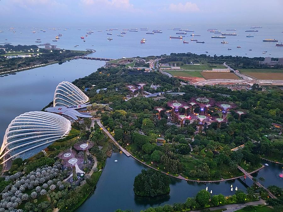 Gardens by the Bay from above