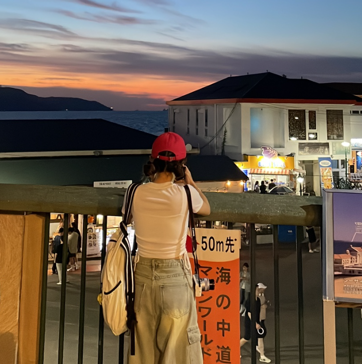 夕暮れ時のももち浜