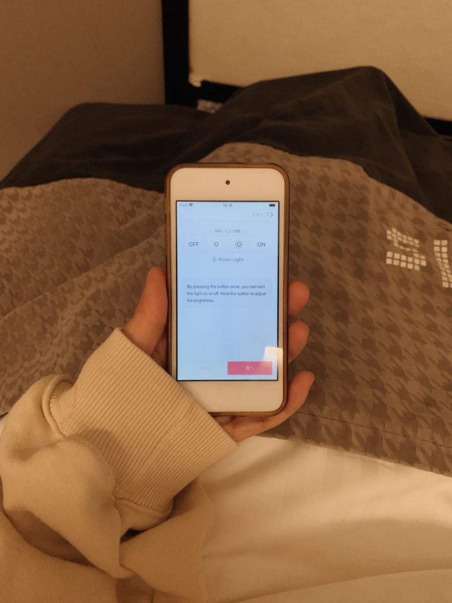備え付けのiPod端末
