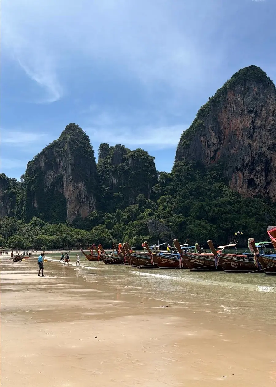Rainy weather over a beach in Thailand