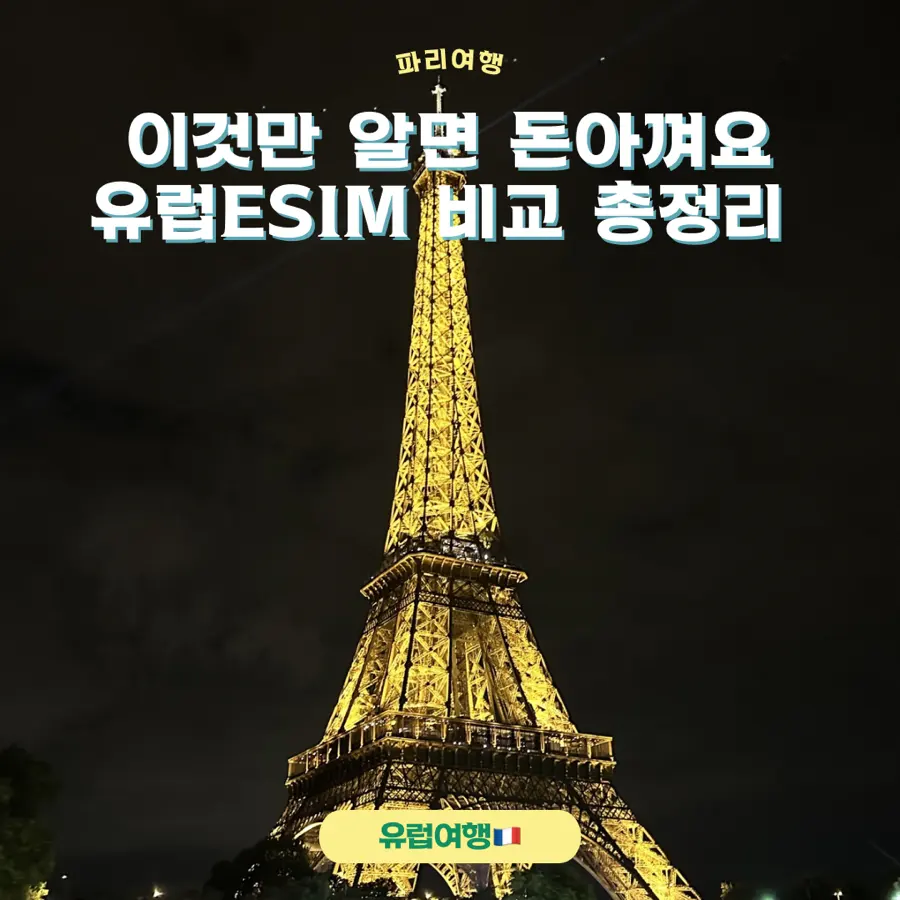 이것만 알면 돈 아껴요! 유럽 이심 무제한 비교 총정리