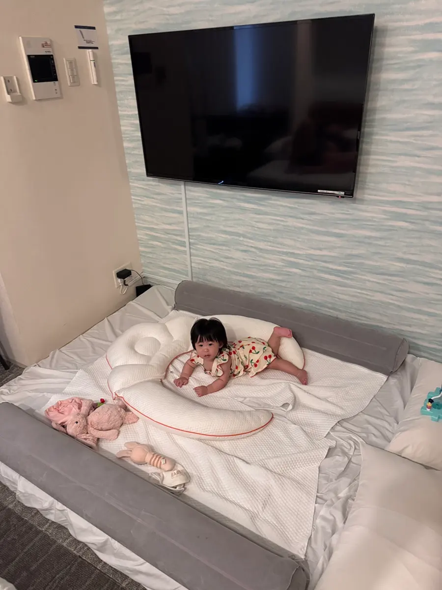 Baby Sleeping Setup on Floor