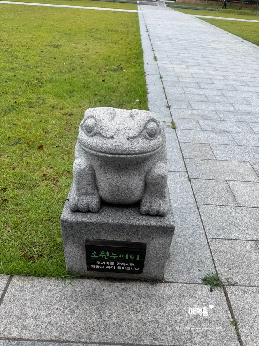 Wishing toad statue