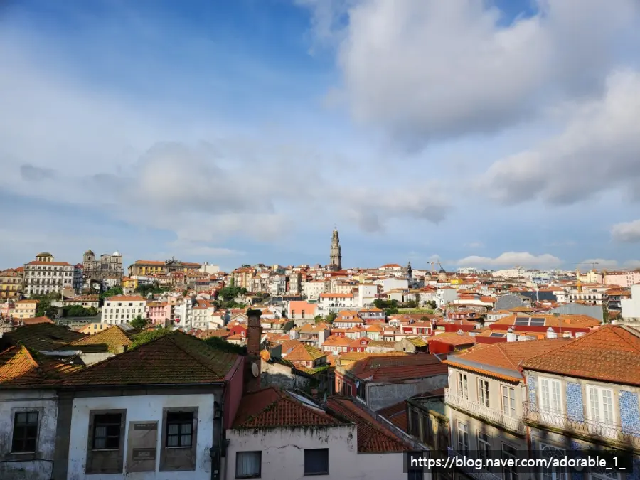 View of Porto orange roofs
