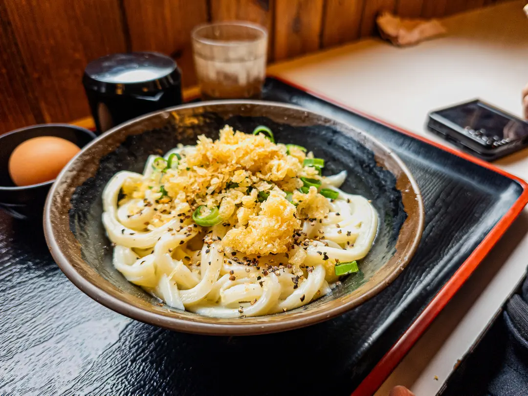Kama Butter Udon close up