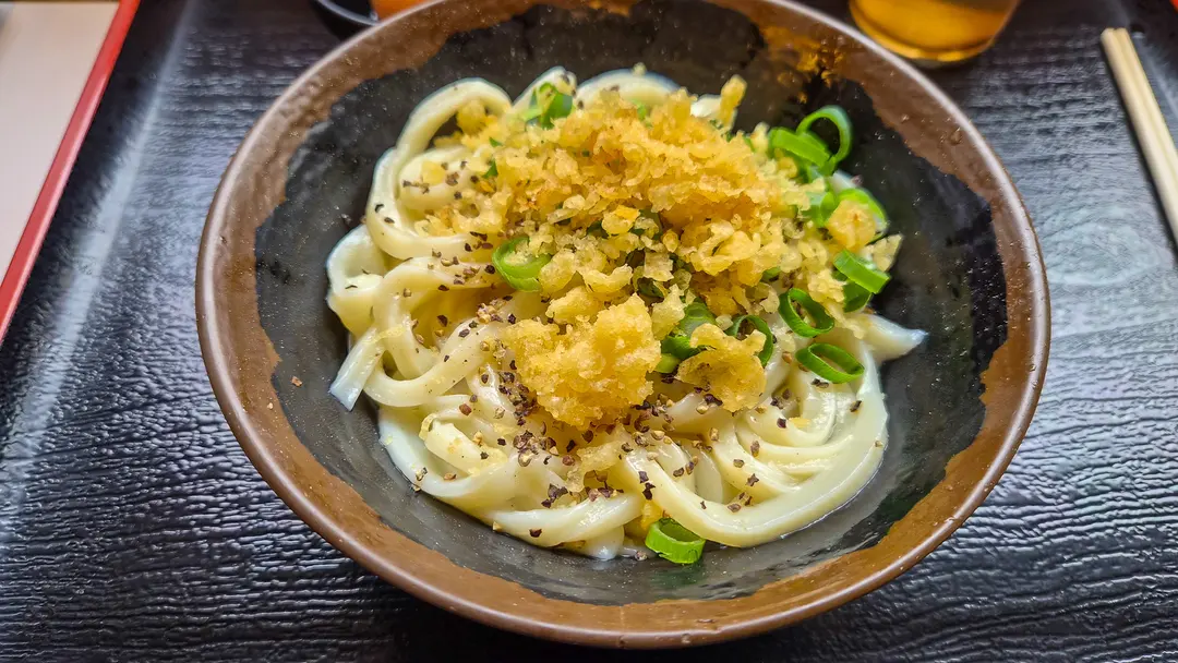 Mixing the Kama Butter Udon