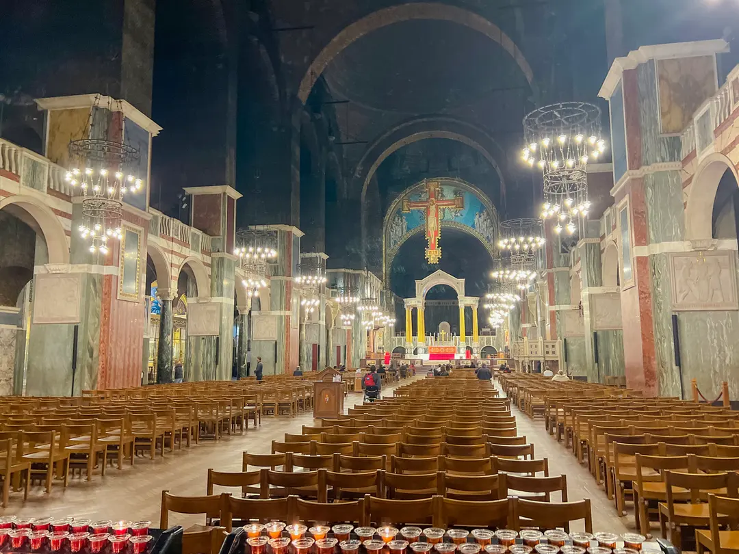 Inside a quiet London church