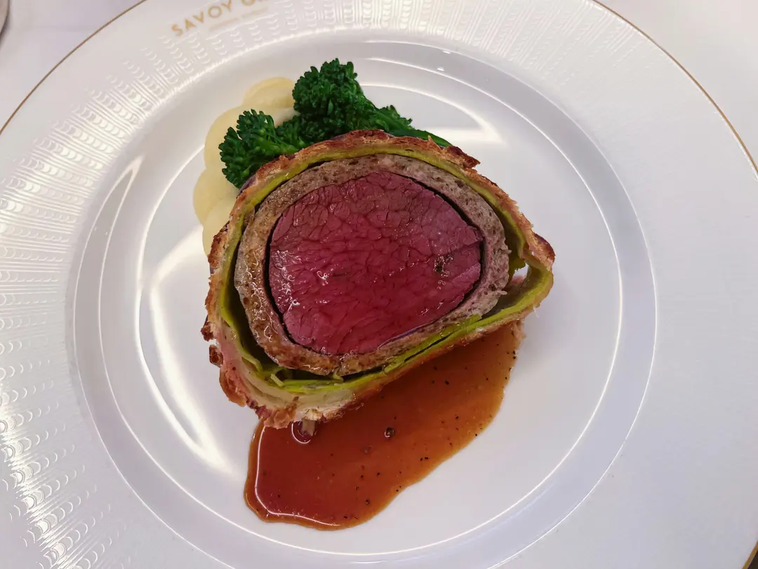 Beef Wellington sliced