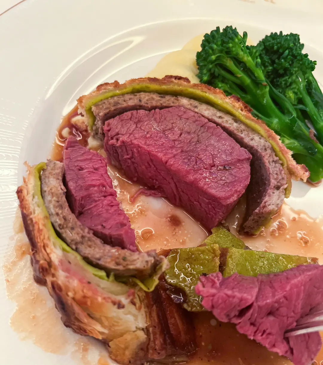 Beef Wellington close up