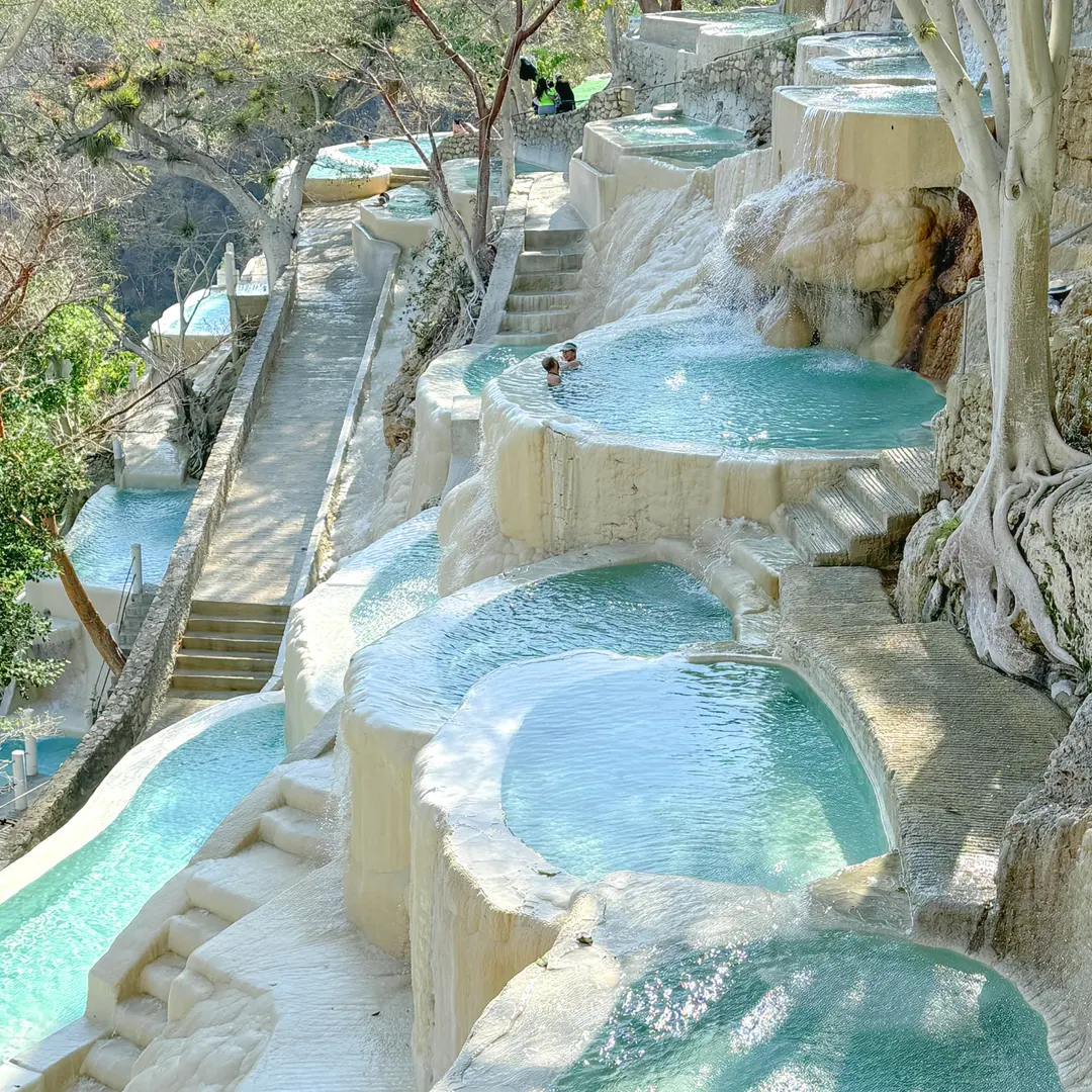 Turquoise thermal pools of Tolantongo