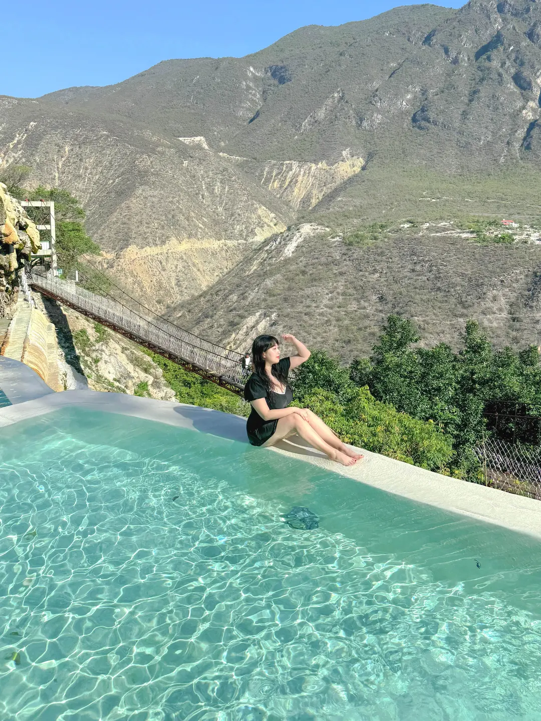 Relaxing in warm waters