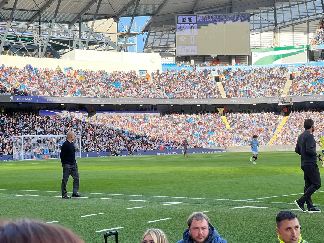 Pep Guardiola on Touchline