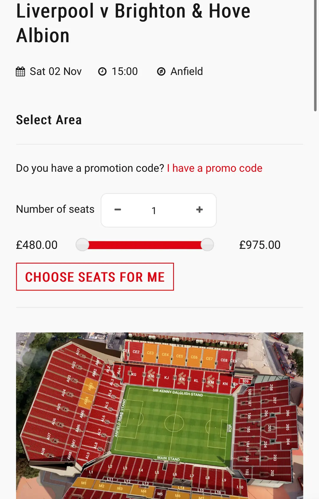 No Tickets Left Screen