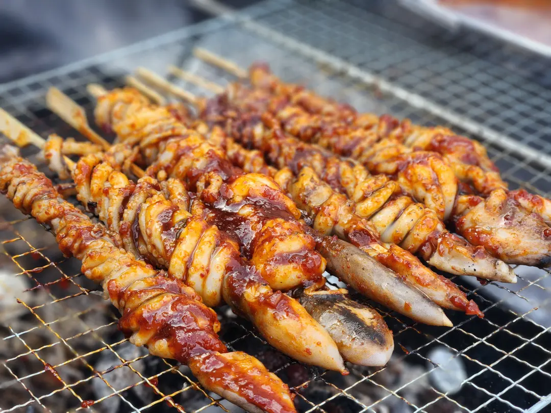 ホタテの網焼き