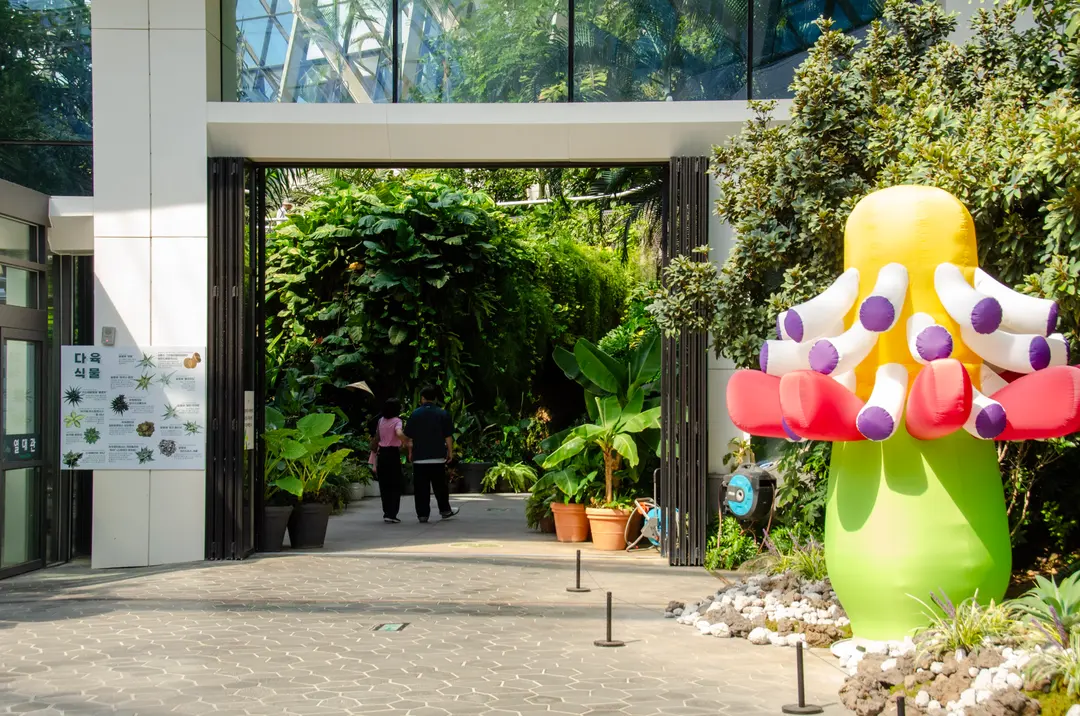 Greenhouse walking path