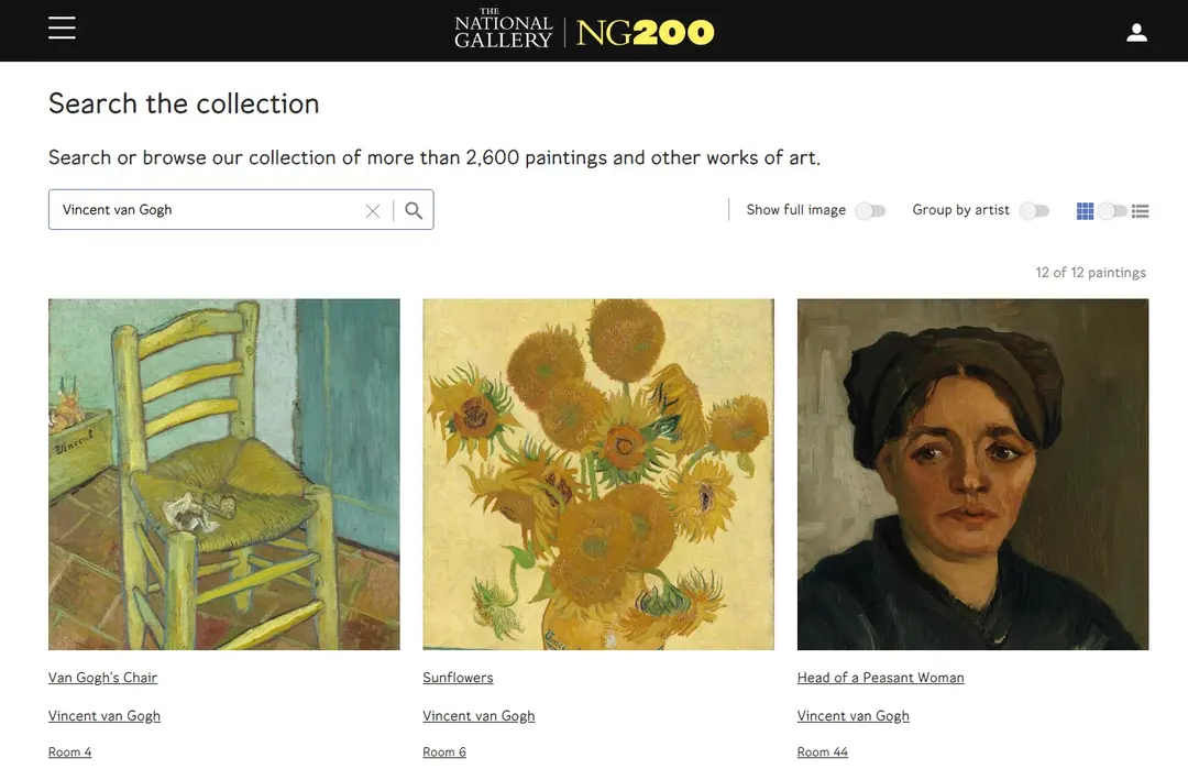 National Gallery Online Collection Search