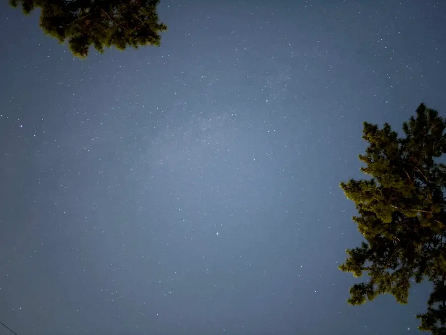 Milky Way galaxy visible from the beach