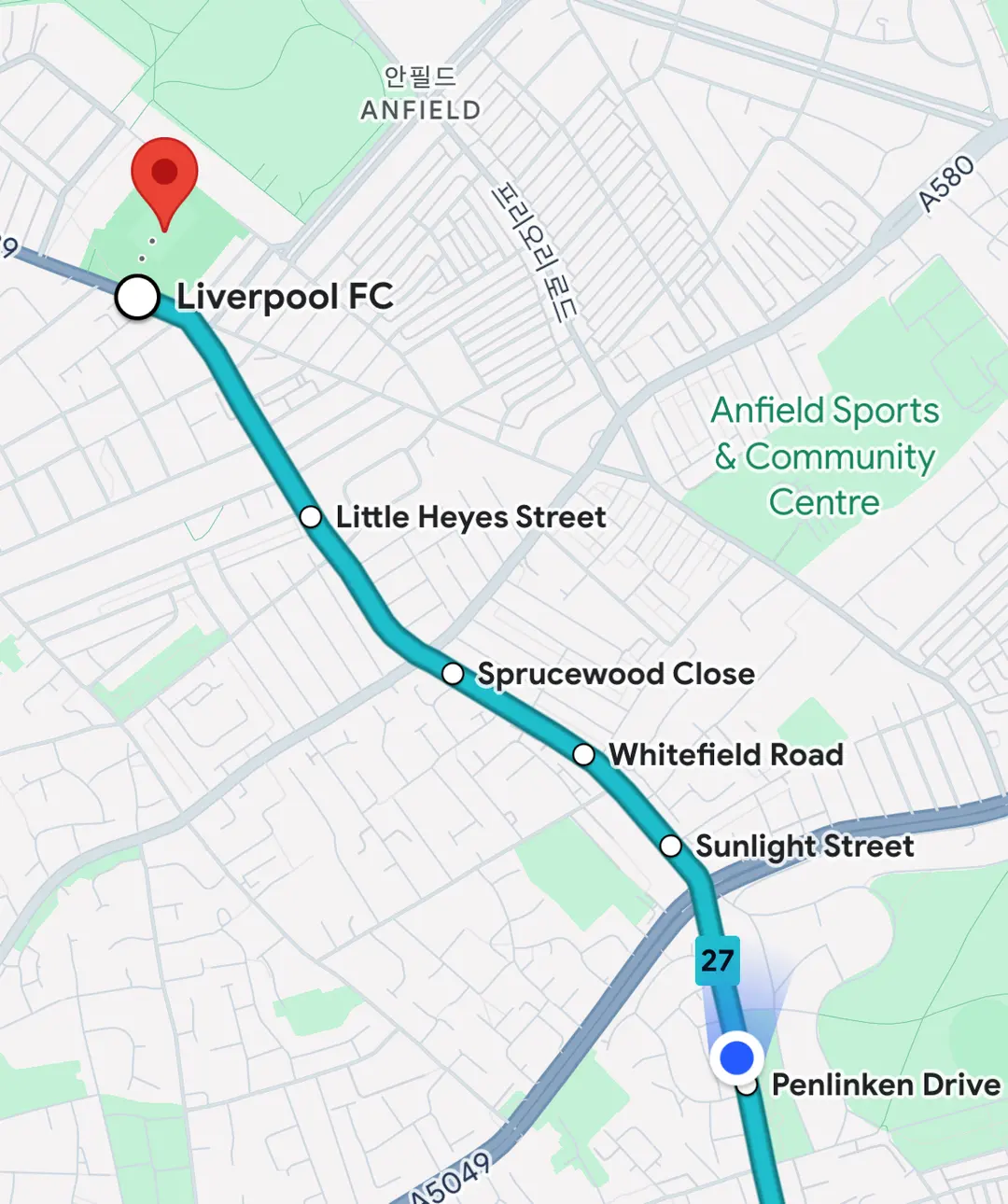 Walking to Anfield