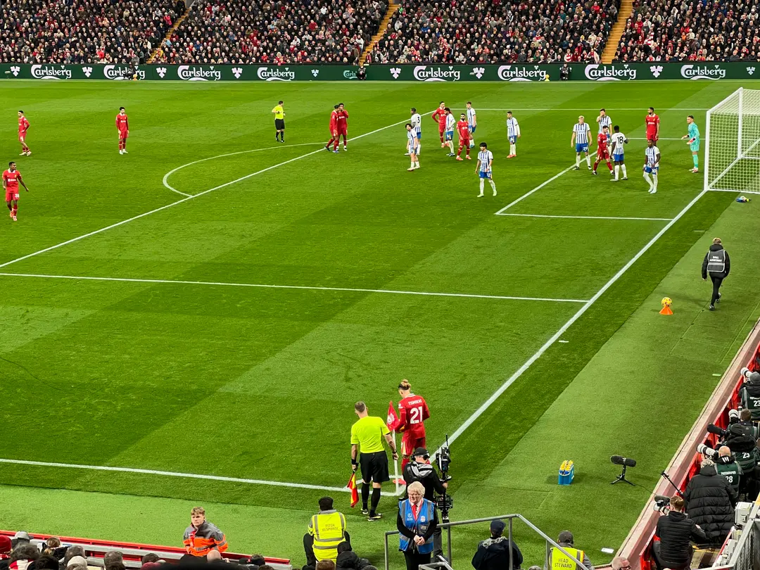 Corner kick view Anfield
