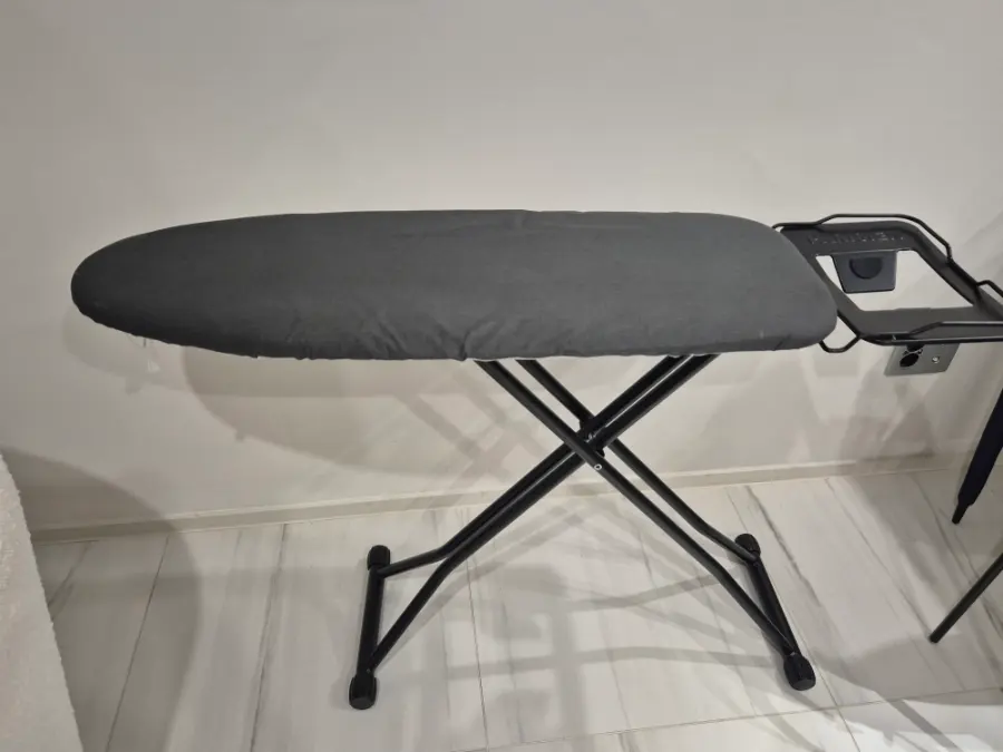 Iron and ironing board provided