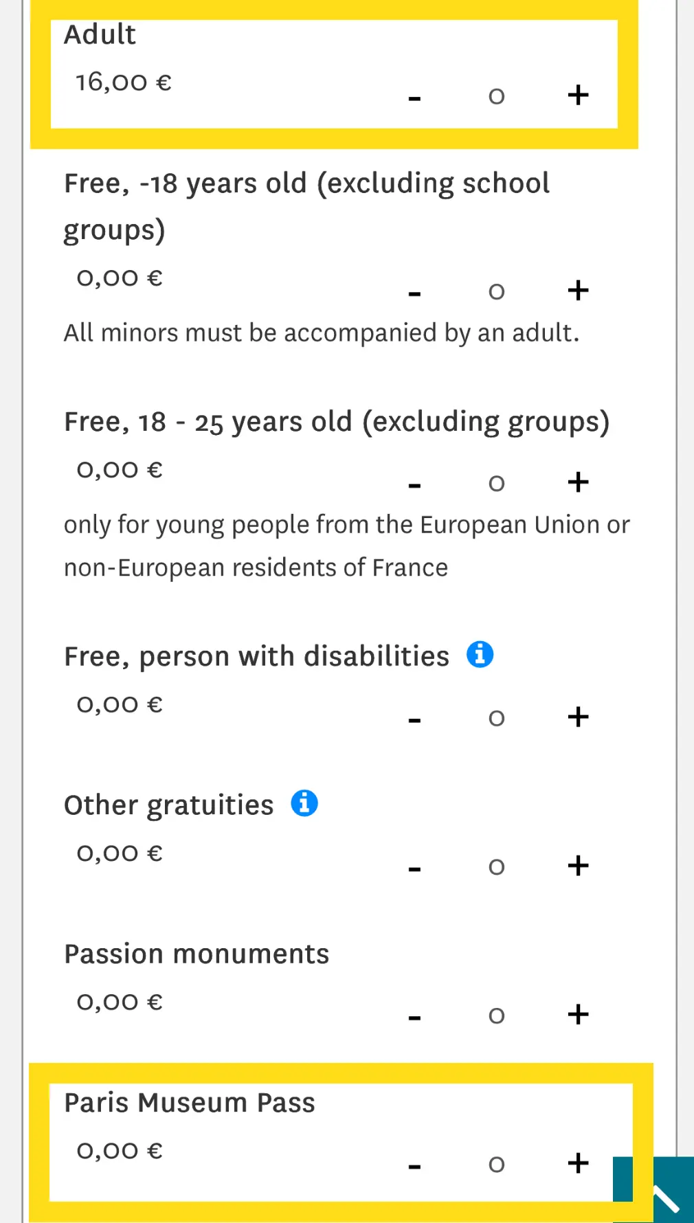 Tower Ticket Pricing