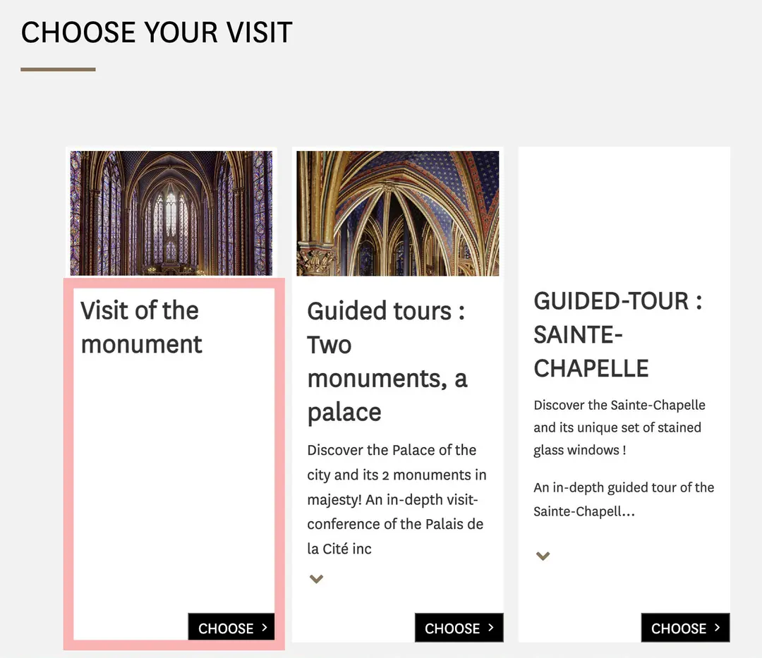 Ticket Selection