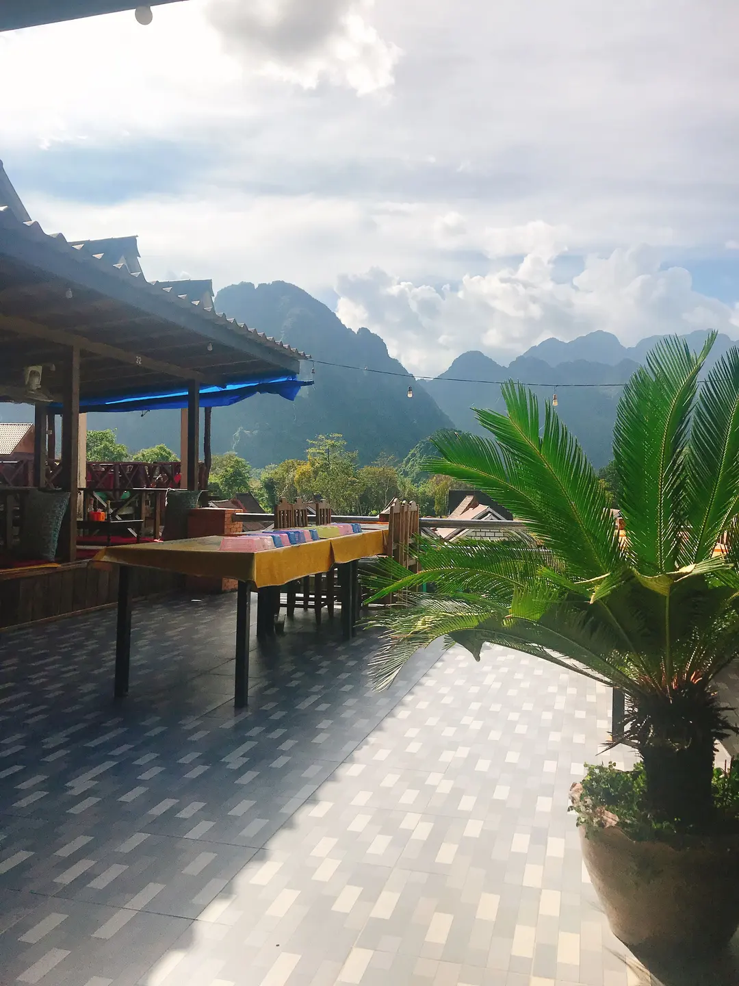 Vang Vieng town view