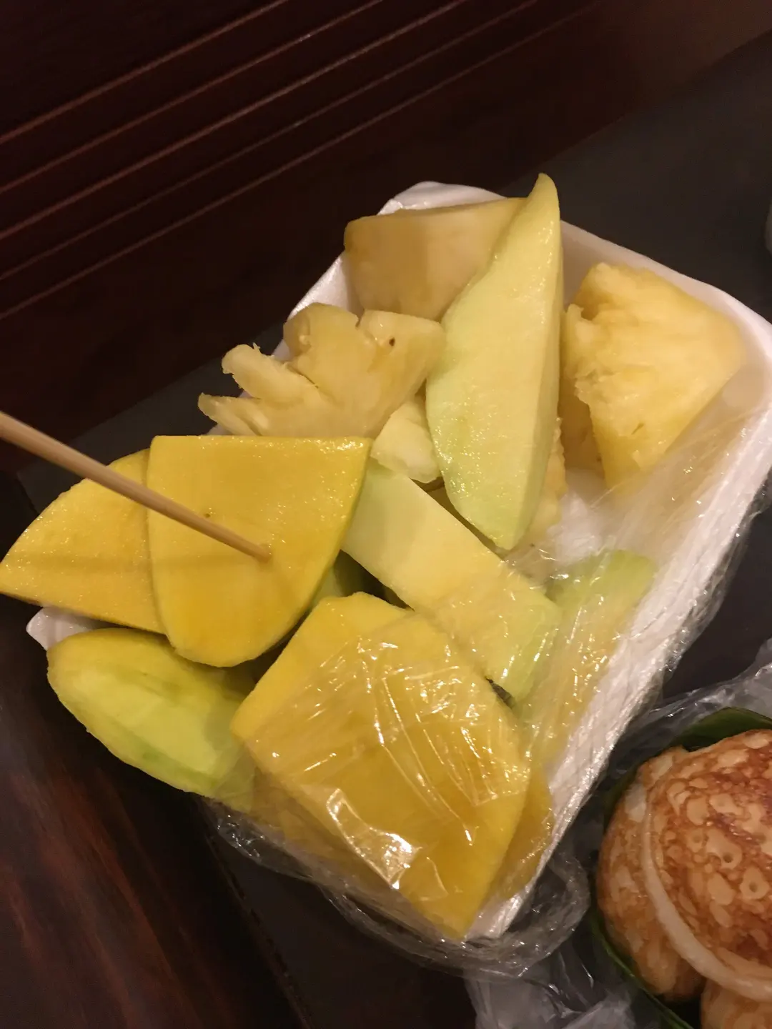 Freshly sliced mango