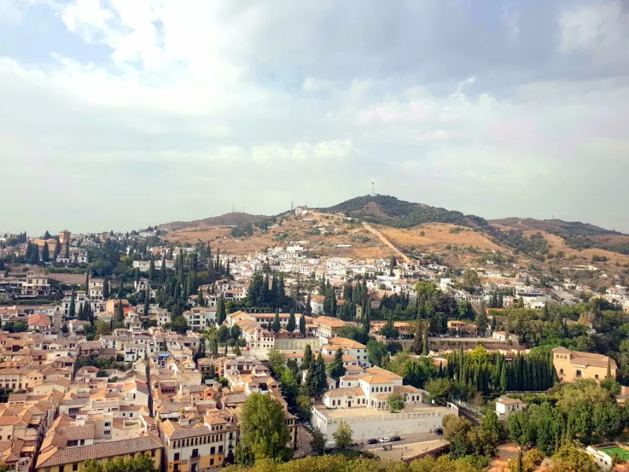 Panoramic view of Granada from Alcazaba