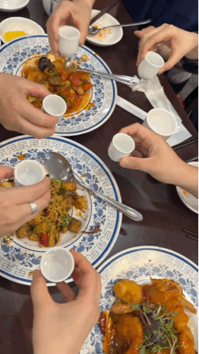 Cheers with Baijiu