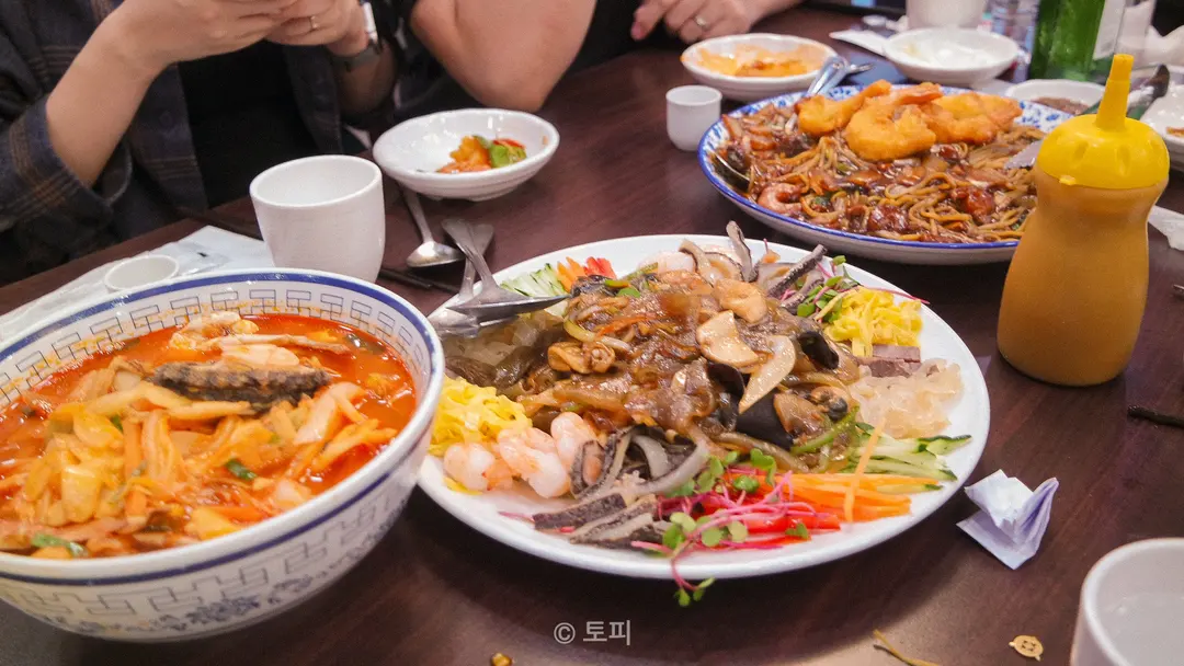 Family dining scene
