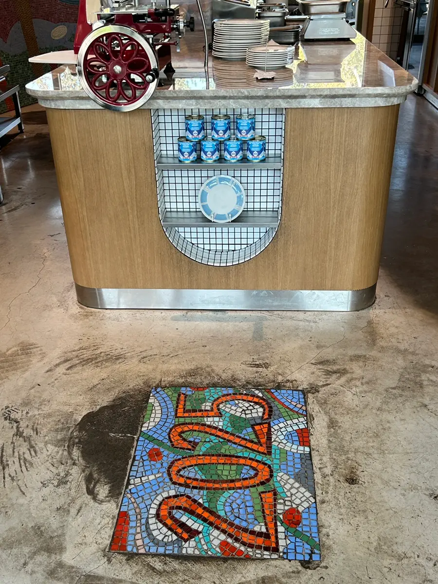 AKKU Cafe Interior Tile Art