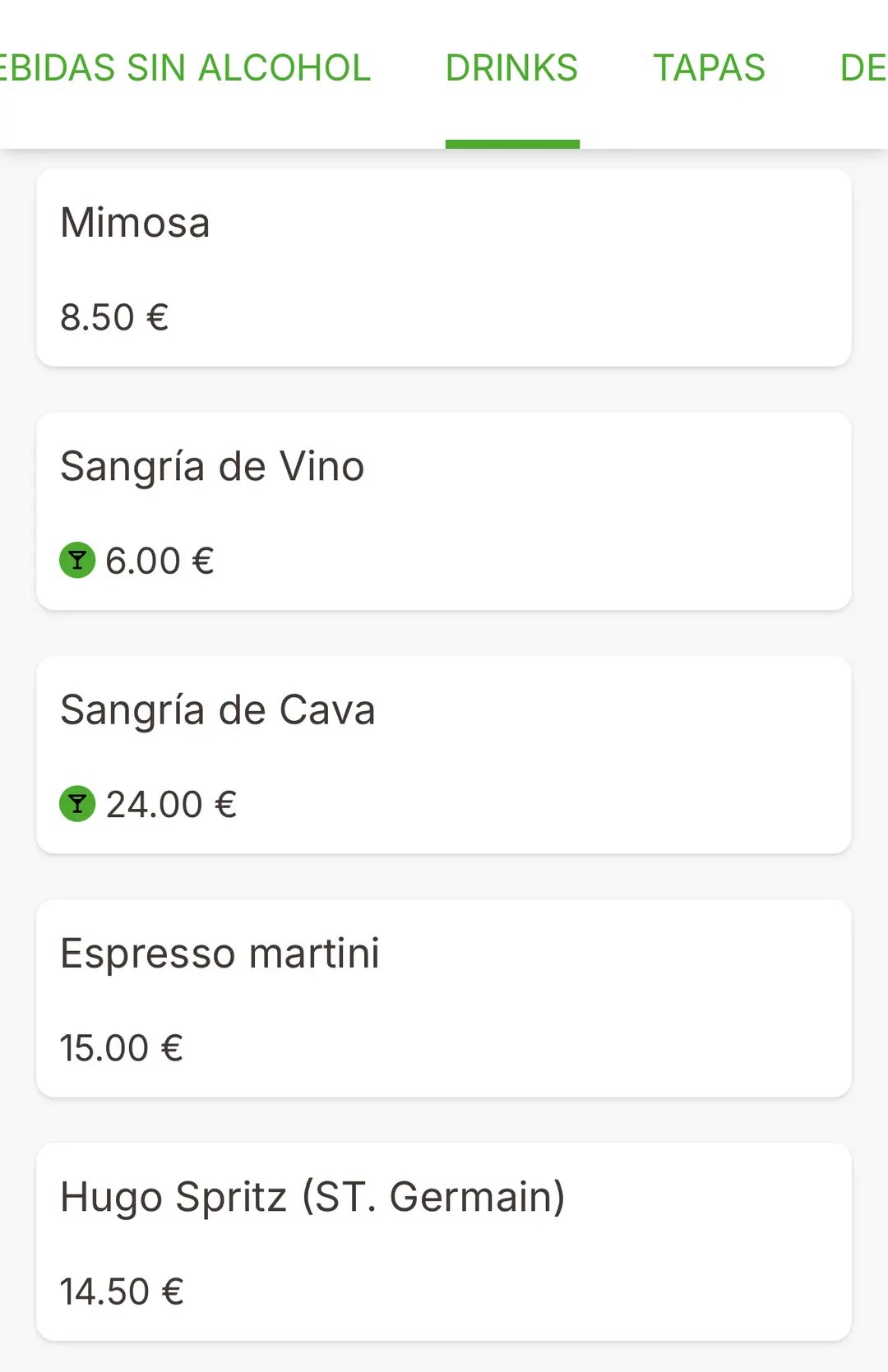 Sercotel Rosellon Rooftop menu QR code