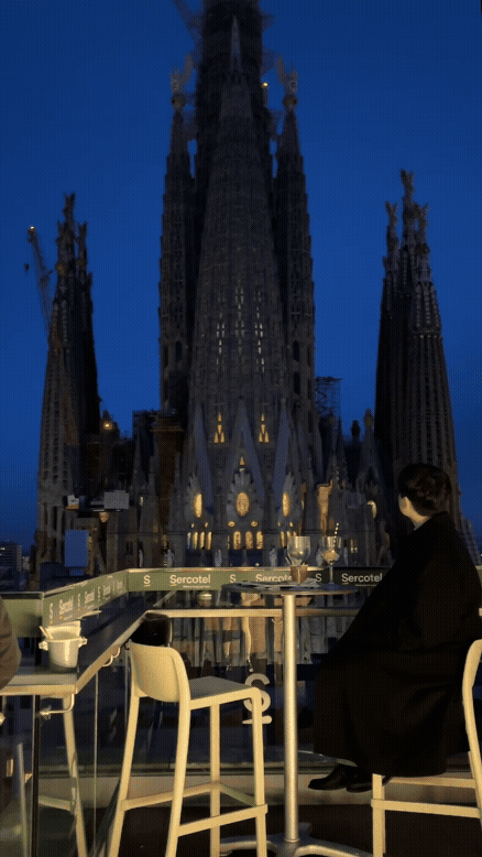 Sagrada Familia during the day from Sercotel Rosellon Rooftop