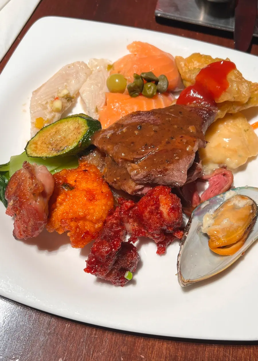 朝食ビュッフェの様子