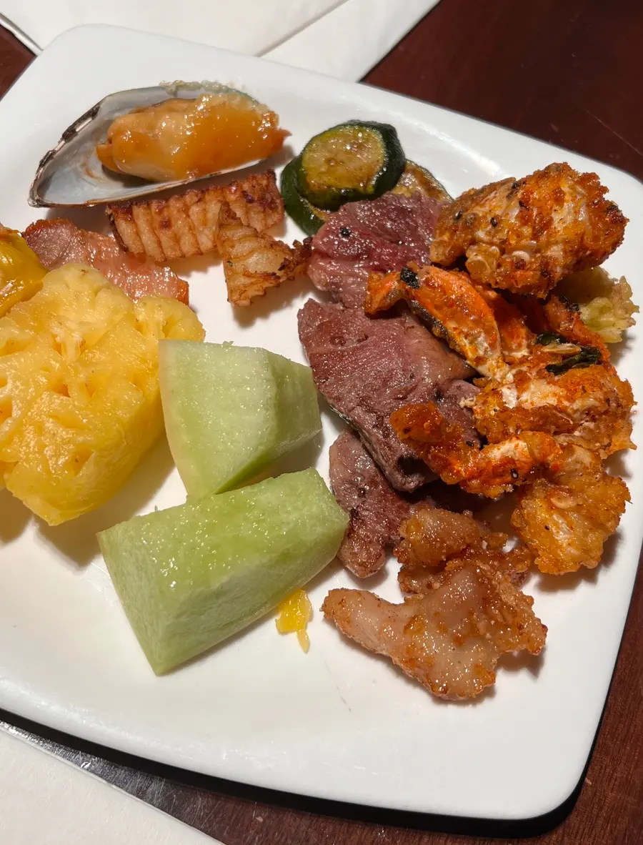 新鮮な海鮮料理