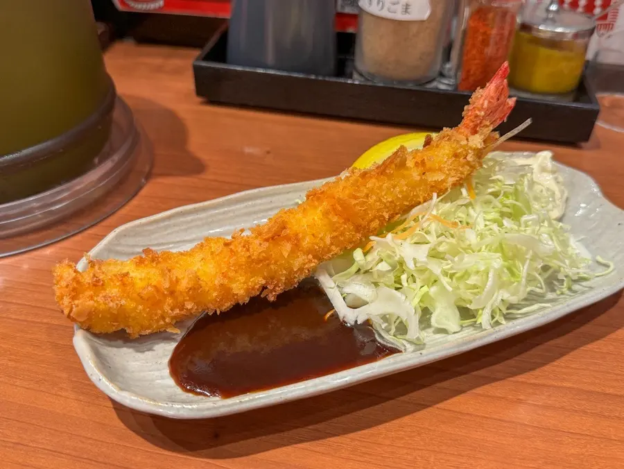 กุ้งทอดตัวโตกรอบนอกนุ่มใน