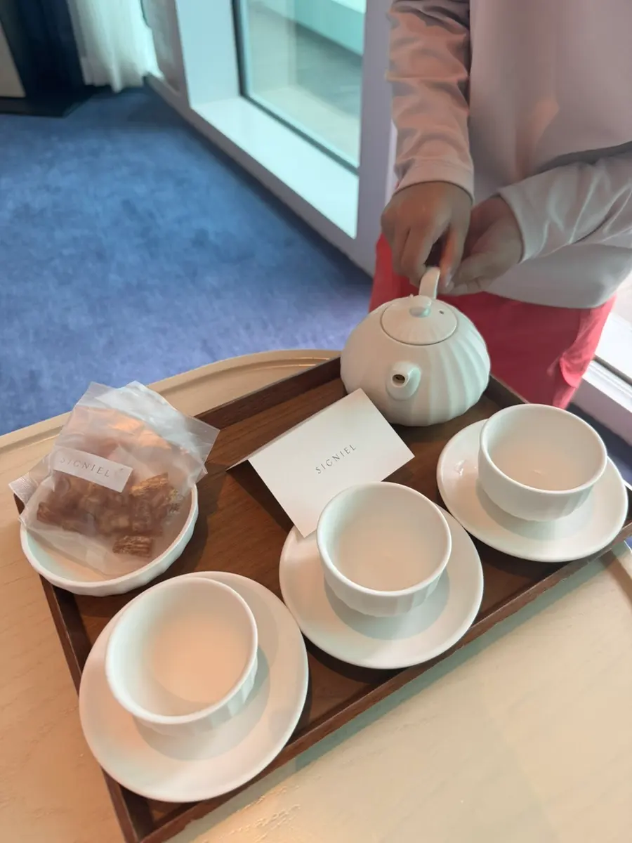 シグニエル釜山のウェルカムティー