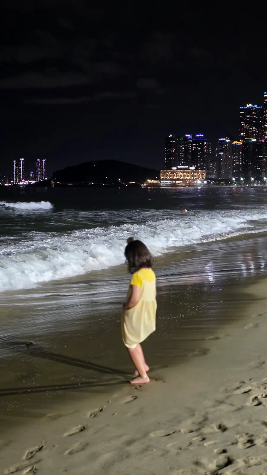 夜の海雲台ビーチ