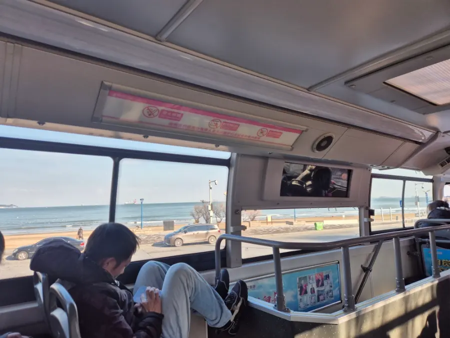 Interior of double-decker Bus 17