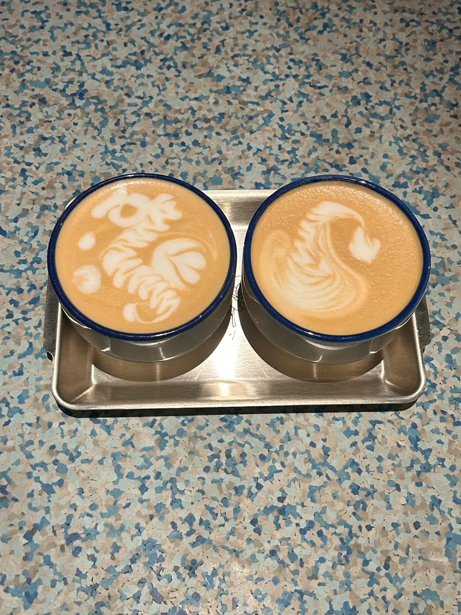 ラテアートが可愛いカフェラテ