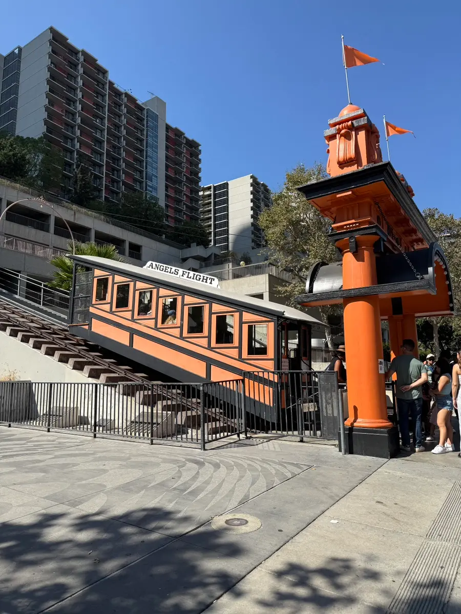 Waiting in line at Angels Flight Railway