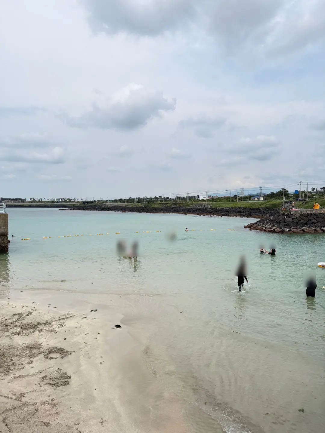 Sandy bottom exposed at low tide