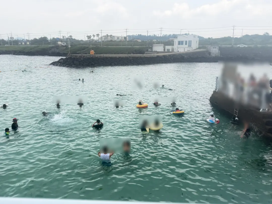 High tide swimming at Panpo Port