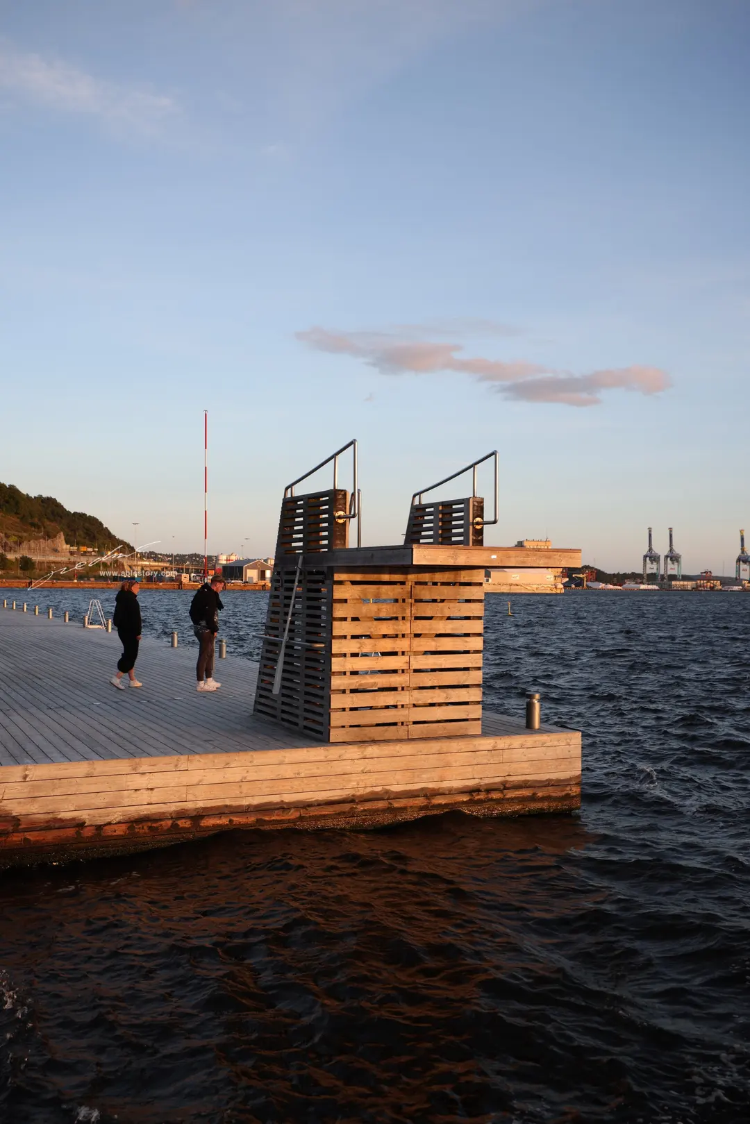 Vibrant waterfront atmosphere